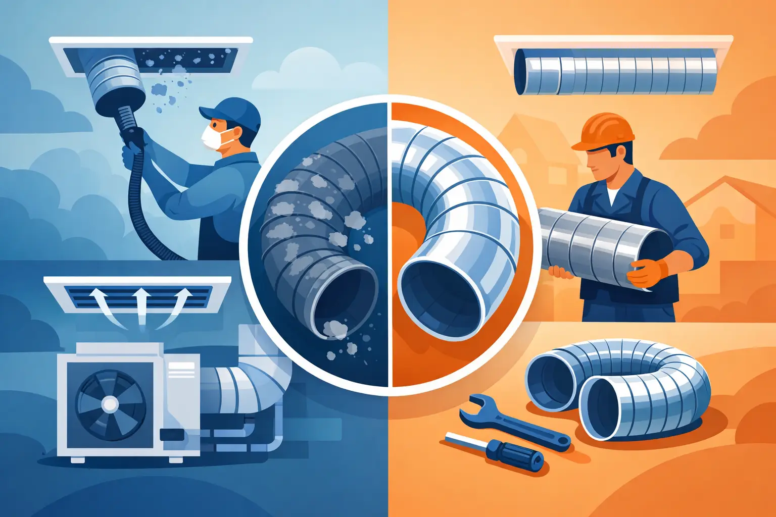 Air Duct Cleaning vs Replacement: What Fits?
