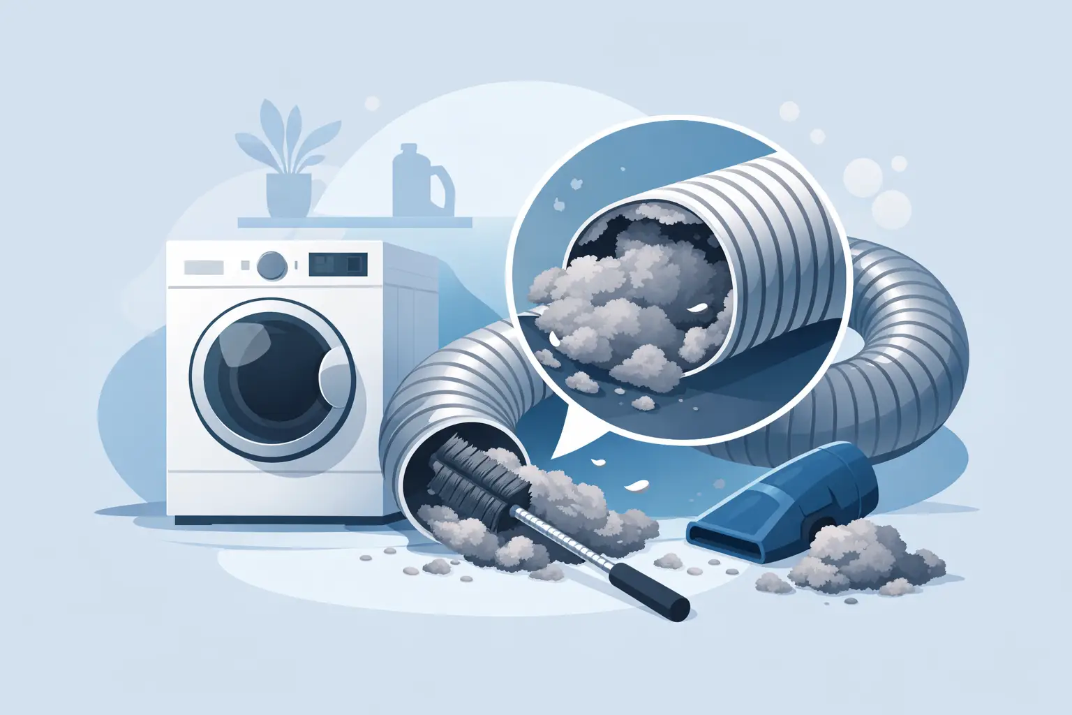 Lint Buildup in Dryer Hose and What to Do