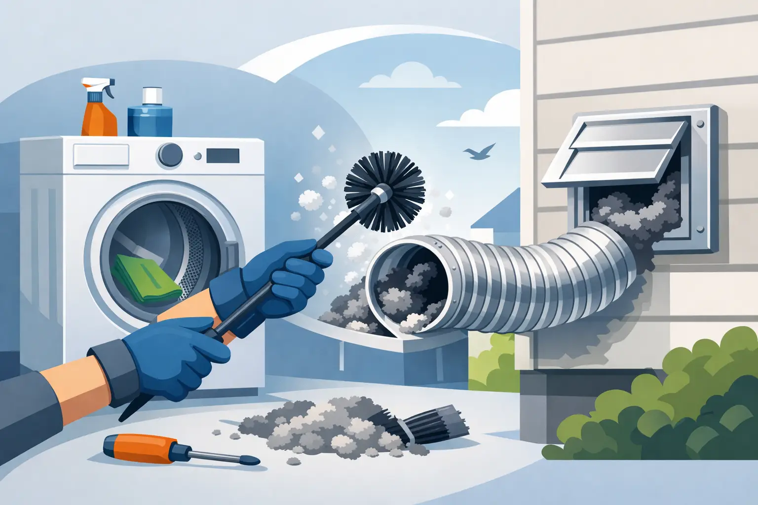 How to Clean a Dryer Duct Safely at Home