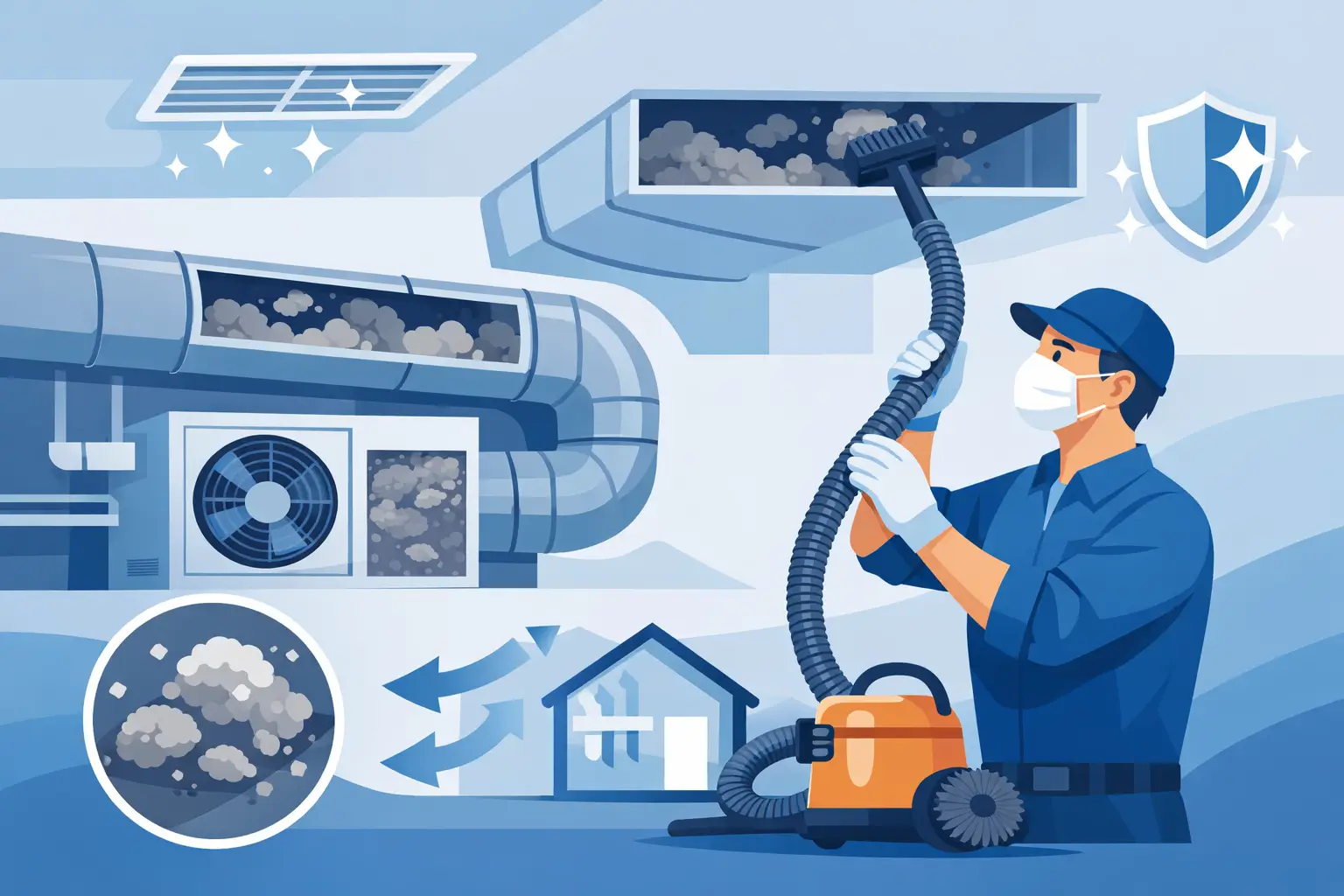 How to Remove Dust From Ductwork Safely